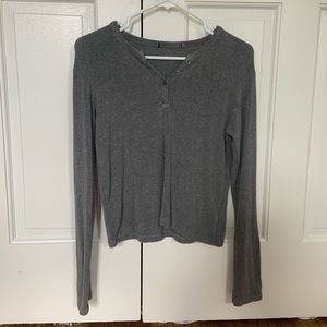 Dark gray Brandy Melville henley top